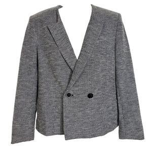Theory Womens Jacket Size 2 Tamala K In Plentiful Blue Gray Tweed Blazer Button
